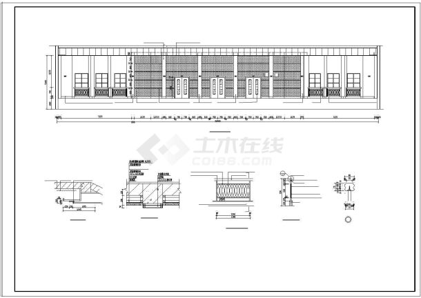 某地区报告厅CAD建筑设计施工图纸-图一