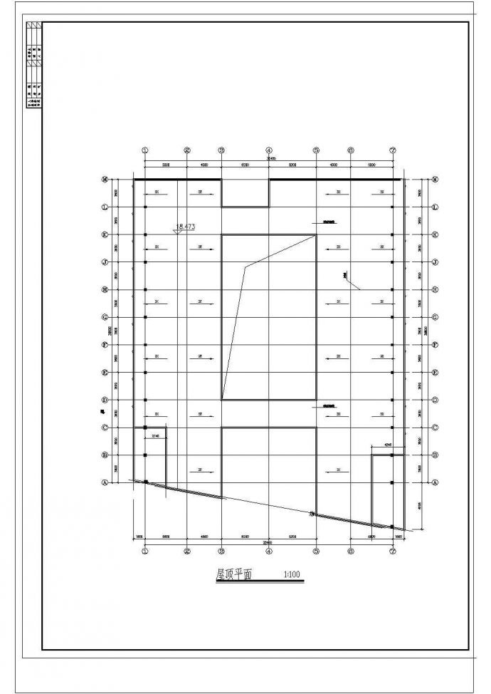 某地上五层中学教学楼及宿舍楼建筑施工图(CAD，10张图）_图1
