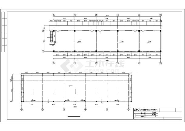 某工厂钢结构厂房建筑设计施工CAD图纸-图二