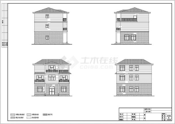 某小区框架结构住宅新式建筑设计施工CAD图纸-图一