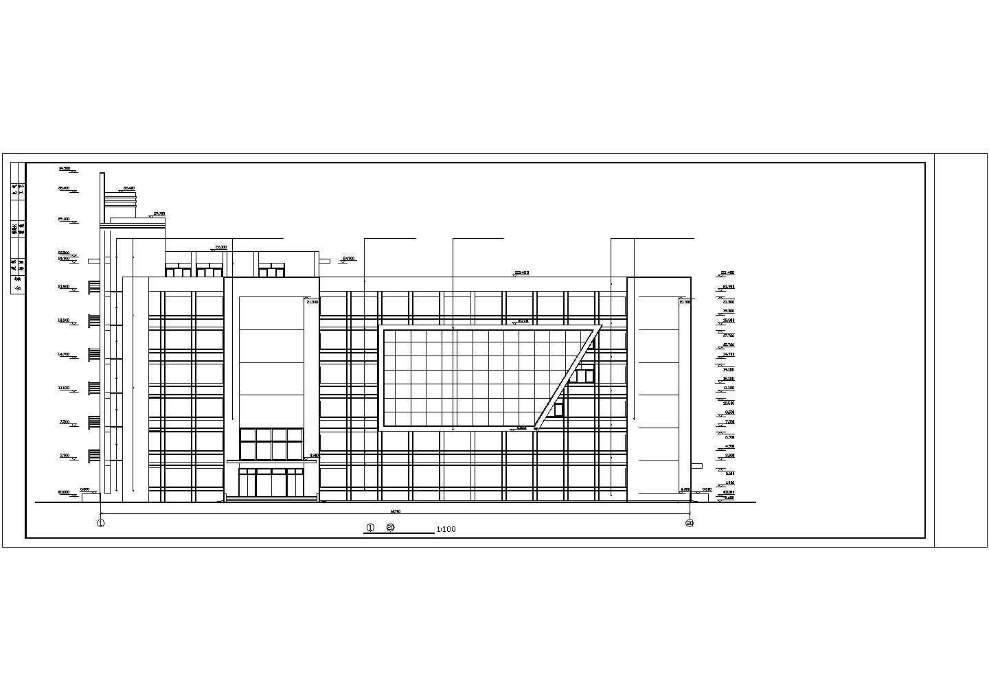 某剪力墙结构综合大楼建筑设计施工CAD图纸