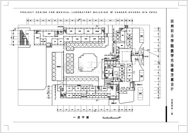 滨州职业技术学院医学实验楼建筑施工图-图二