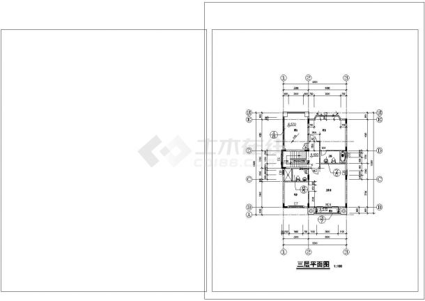 3层303.58平米别墅建筑设计图-图一