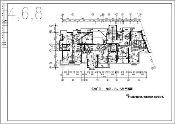 电气设计_某11层住宅强弱电设计CAD图-图二