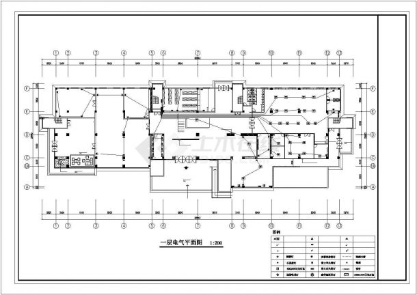 某三层楼装修电气设计CAD平面图大样图施工图纸-图一