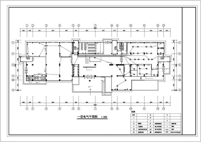 某三层楼装修电气设计CAD平面图大样图施工图纸_图1
