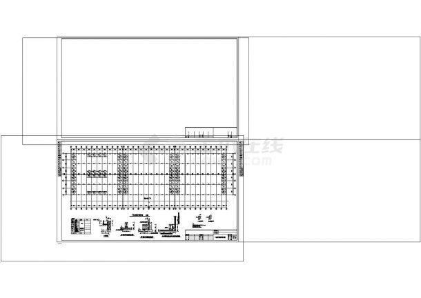 厂房设计_24m跨全砼结构、33米跨屋面钢梁结构-起重机厂房结施全CAD图纸设计-图一