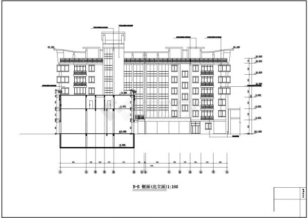 舟山市某六层框架结构农贸市场建筑档案设计全套cad图（含设计说明）-图二