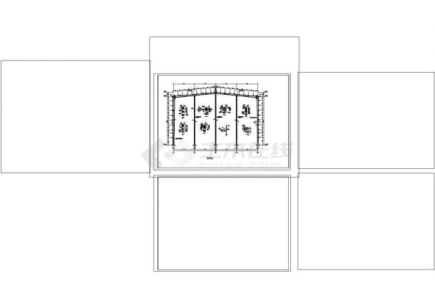 厂房设计_钢结构厂房结构CAD图纸设计-图一