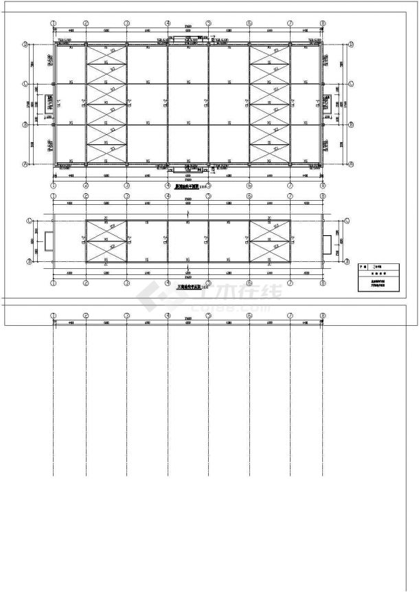 厂房设计_单层钢结构厂房结施CAD图纸 设计-图一
