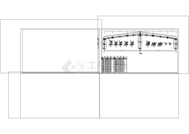 厂房设计_48m跨4853.4平米钢结构单层工业厂房建施结施CAD图纸设计-图二