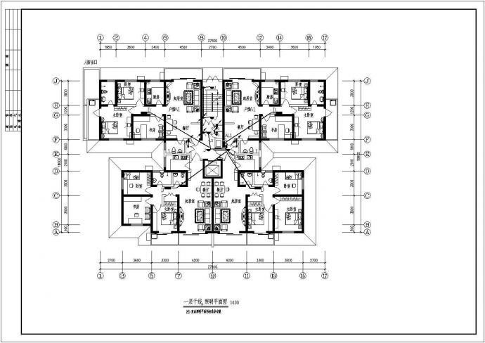 电气设计_某12层点式住宅电气CAD图_图1