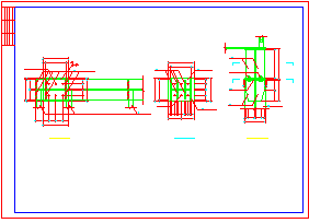 某市15米人行轻钢桥梁结构cad设计图(立面 平面)_图1