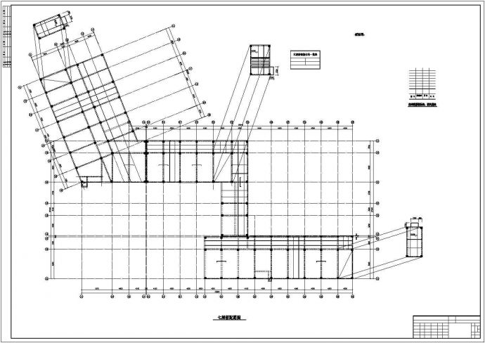 某框架结构高校六层教学楼建筑设计施工CAD图纸_图1
