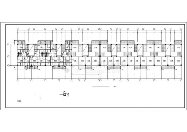 某六层框架结构办公楼建筑设计施工CAD图纸-图一