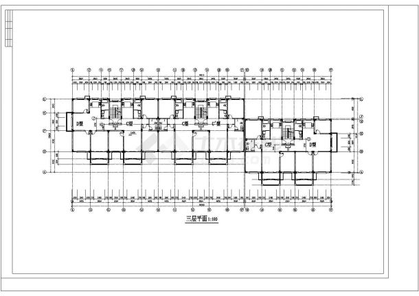 某异形柱框架结构住宅楼建筑工程设计施工CAD图纸-图一