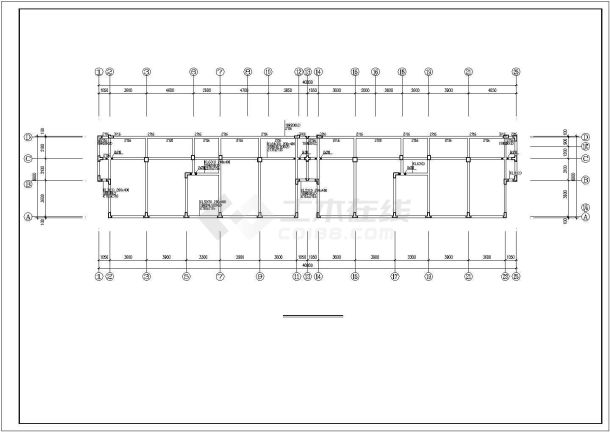 某异型柱结构住宅建筑工程设计施工CAD图纸-图二