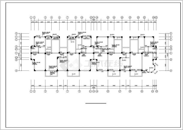 某异型柱结构居民住宅建筑工程设计施工CAD图纸-图二