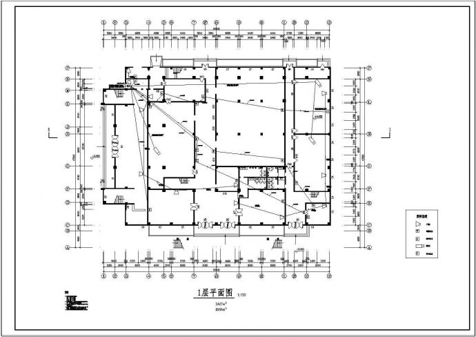 某地区青少年宫建筑设计施工cad图纸_图1