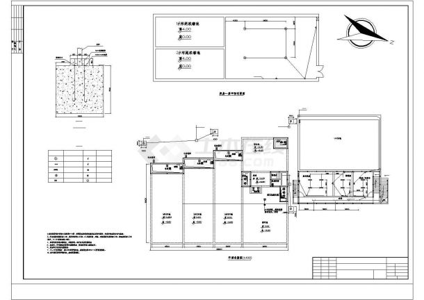 某啤酒厂废水处理建筑工程设计施工CAD图纸-图二