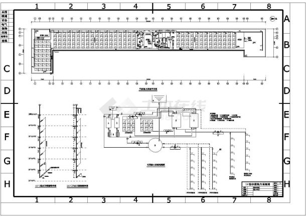 某学校6层学生宿舍楼给排水施工CAD图-图二