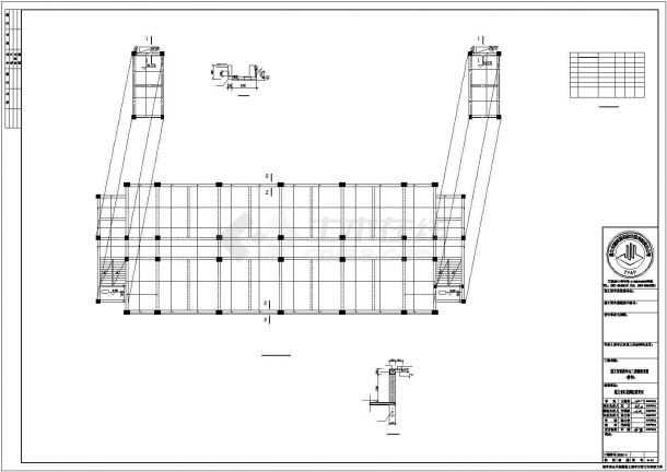 某2栋6层框架结构宿舍楼建筑工程设计施工CAD图纸-图二