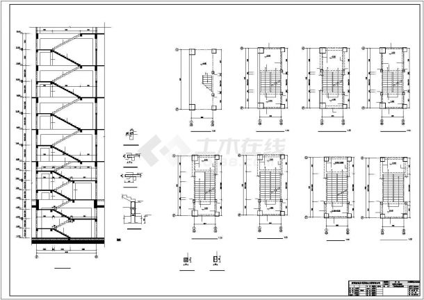 某5层框架结构医技综合楼建筑工程设计施工CAD图纸-图一