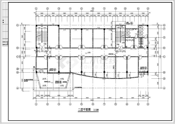 某地四层医院门诊楼建施设计CAD图-图一