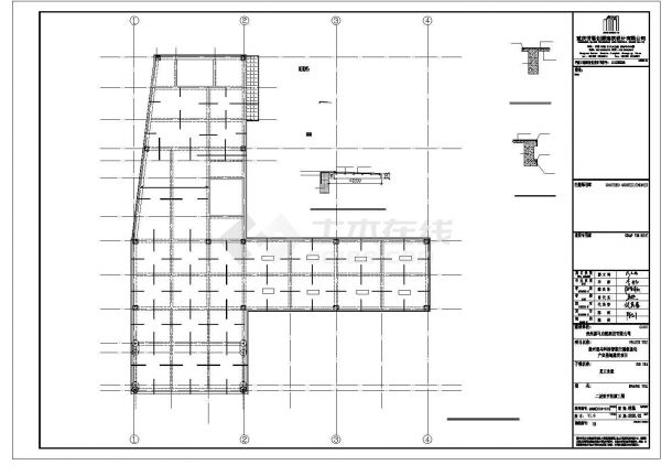 某员工食堂建筑工程设计施工CAD图纸-图二