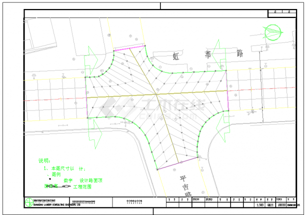 某市政道路详细施工cad施工设计图-图二