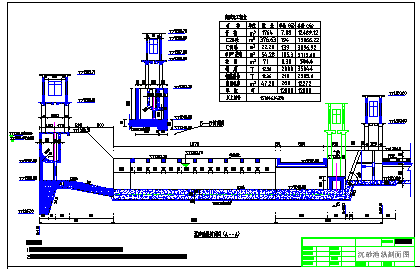 某水电站沉砂池详细cad结构设计图-图一