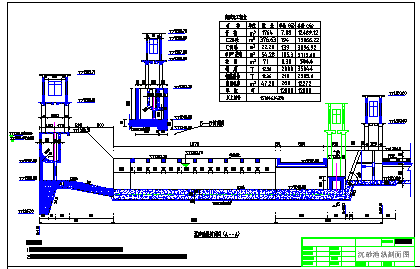 某水电站沉砂池详细cad结构设计图_图1