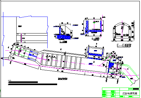 某水电站沉砂池详细cad结构设计图-图二