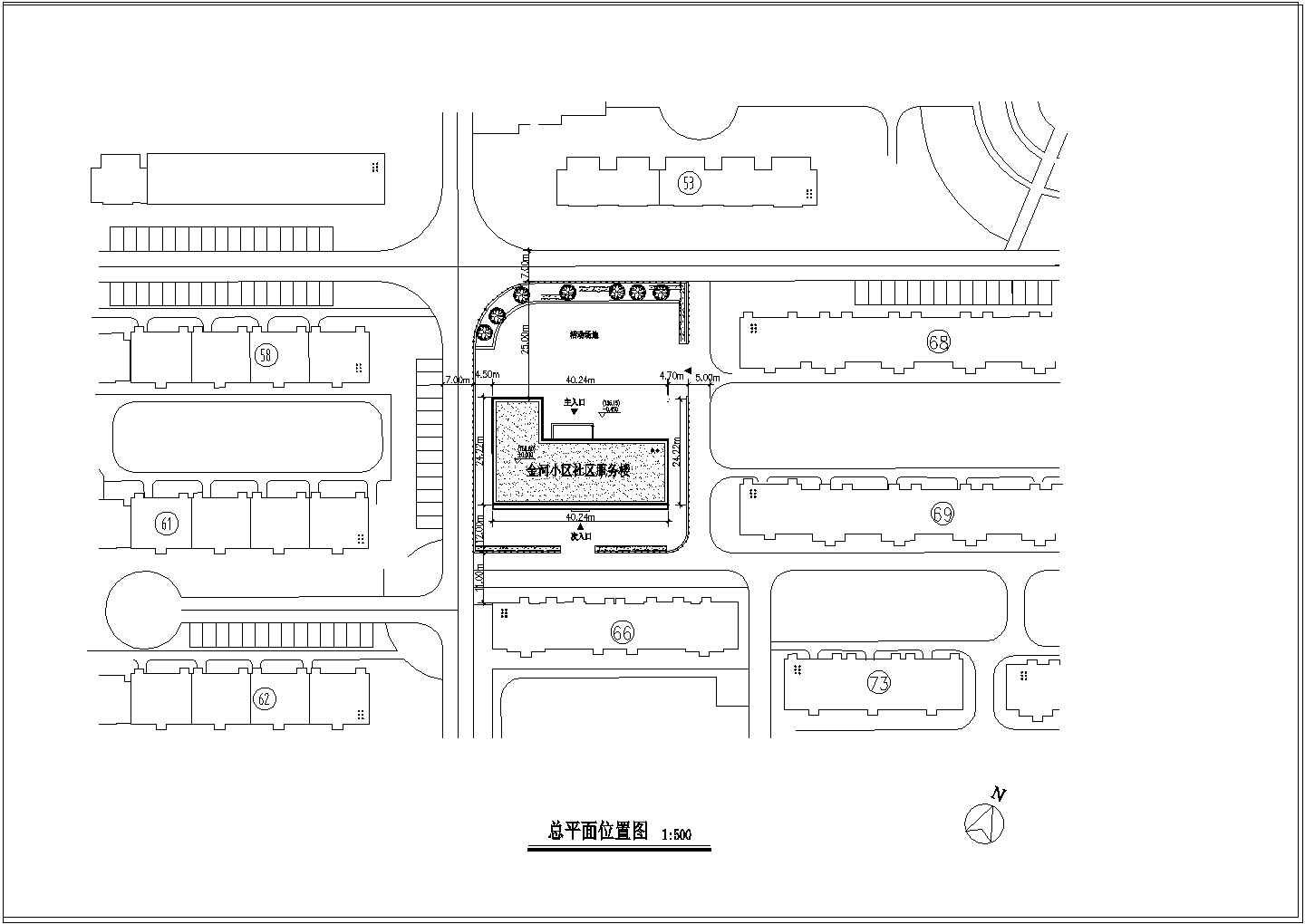 北京某养老院设计建筑施工cad图纸