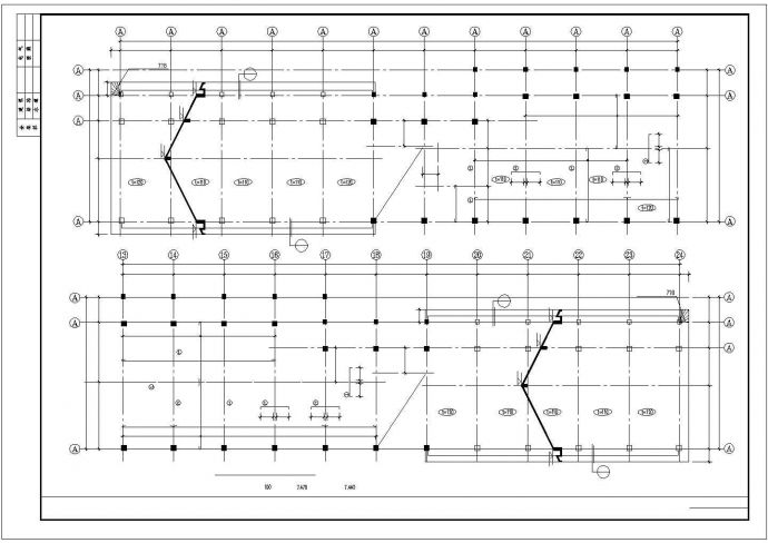 三层管理用房结构设计CAD施工图纸_图1