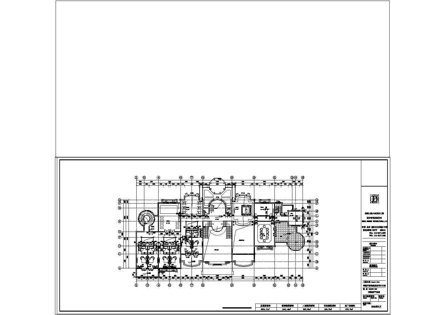 某地顶级豪华庄园式别墅建筑cad施工图