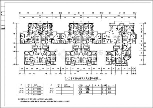 电气设计_某高层住宅小区电气施工CAD图-图一