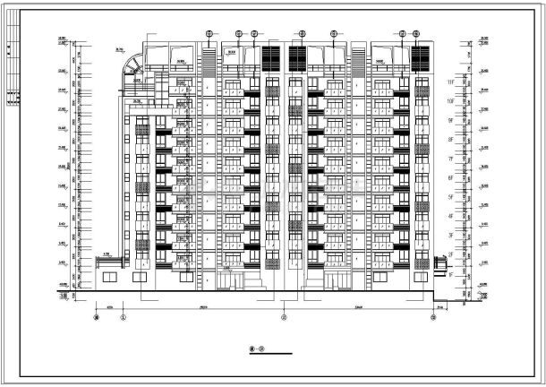 某地区高层住宅楼整体建筑设计cad施工图纸-图一