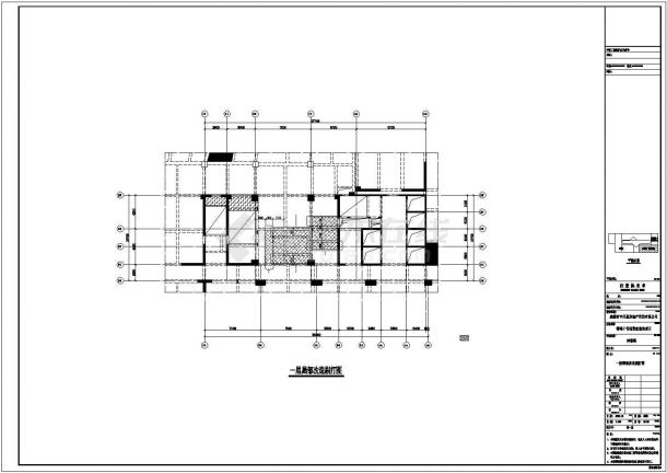 成都某12层框剪结构办公楼结构改造施工CAD图纸-图一