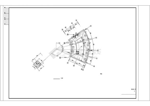 永达花园住宅小区会所CAD全套建筑设计图-图一