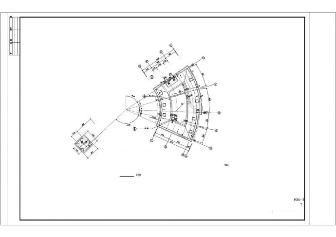 永达花园住宅小区会所CAD全套建筑设计图_图1