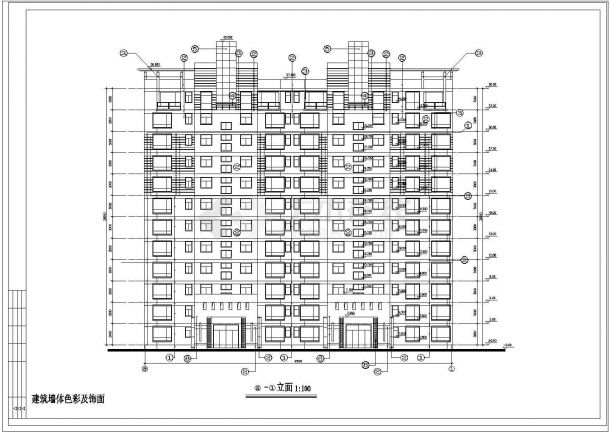 某地两个单元住宅楼cad施工图-图一