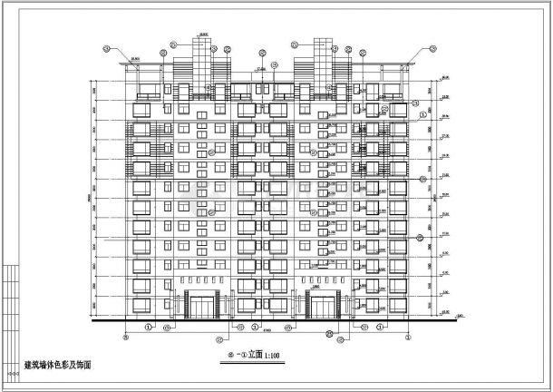 某地两个单元住宅楼cad施工图-图二