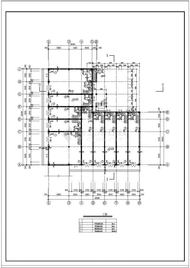 仿古清式公建建筑设计CAD图-图二