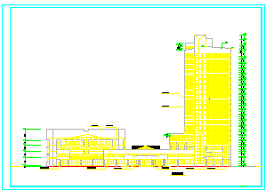 某星级酒店大楼CAD设计方案设计图纸-图二
