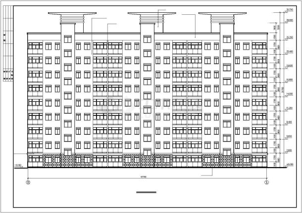 永宏佳园小高层住宅全套建筑设计CAD平面图大样图施工图纸-图二