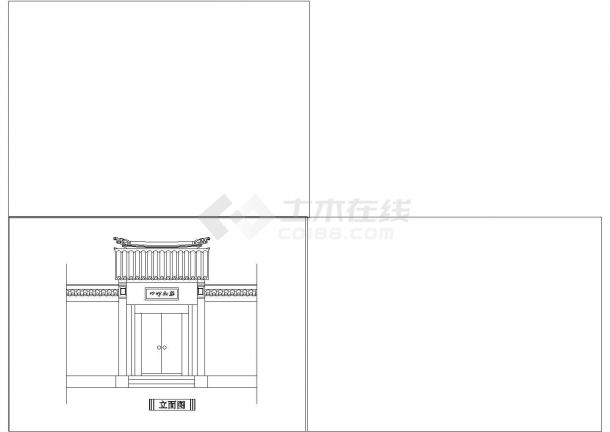  CAD construction drawing of classical building facade design - Figure 1