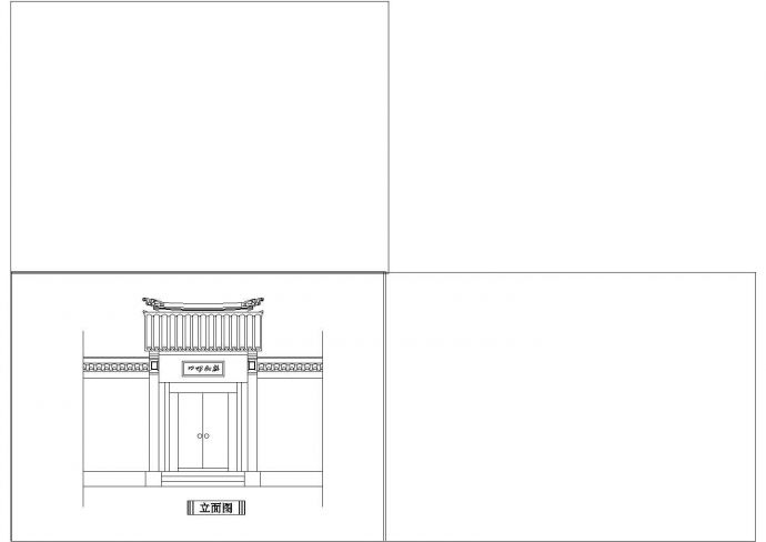古典建筑立面建筑设计CAD施工图_图1