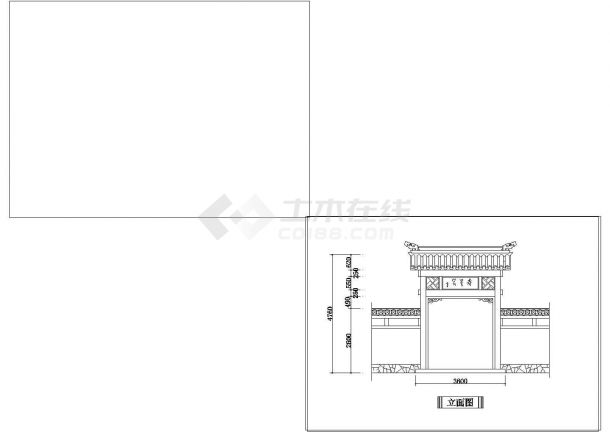古典建筑立面建筑设计CAD施工图-图二