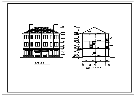 三套多层经典小型别墅建筑设计图资料合集-图二
